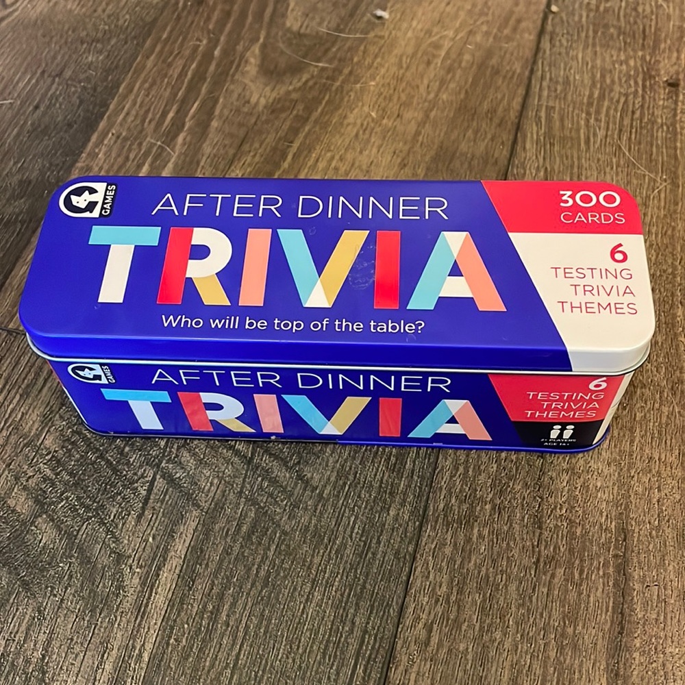 After Dinner Trivia Card Game